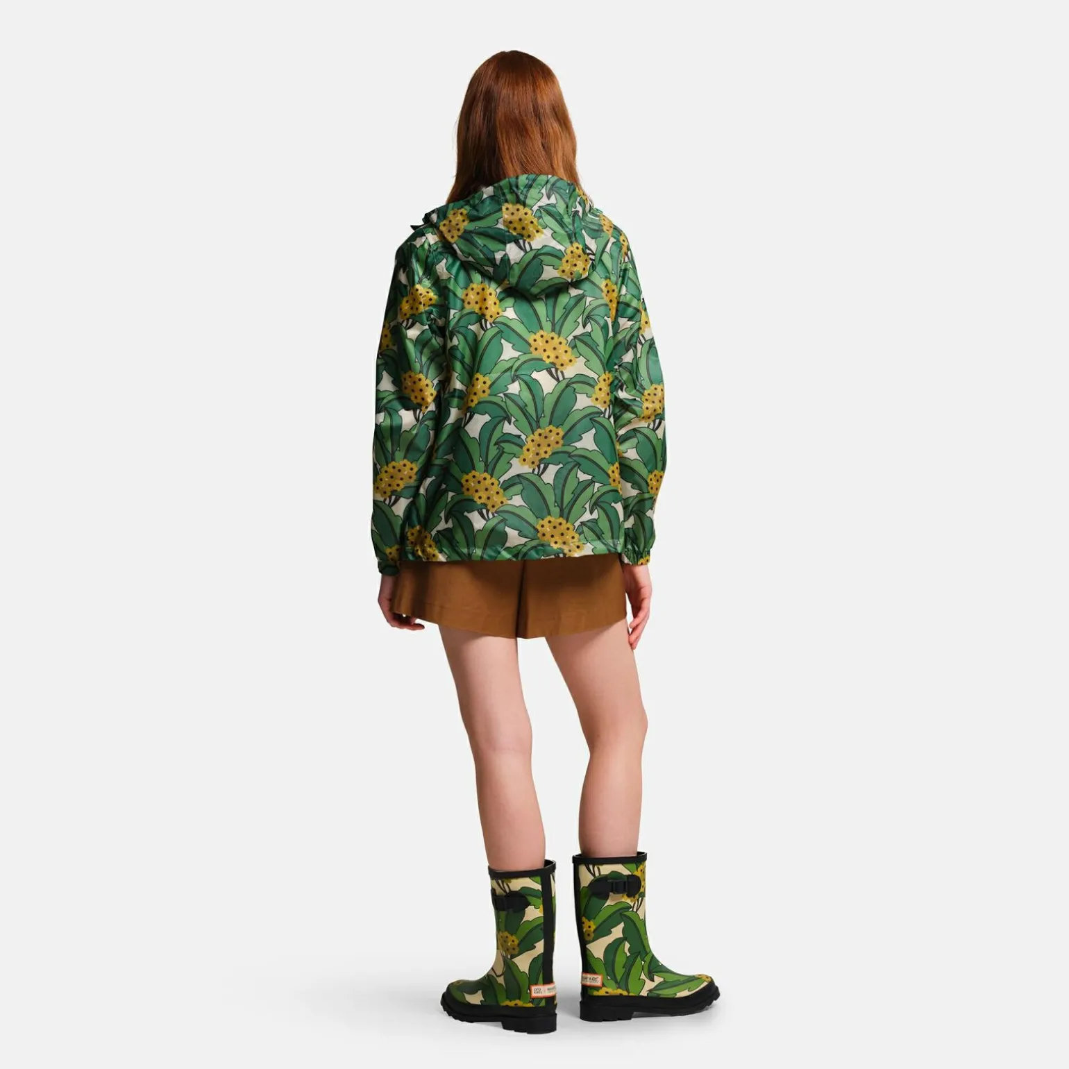 Orla Kiely - Damska kurtka kieszonkowa Summer Pack-It | Zielony