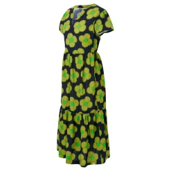 Orla Kiely - Damska sukienka Tiered Midi | Niebieski