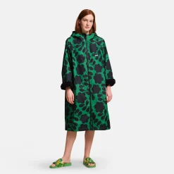 Orla Kiely - Damski płaszcz plażowy wodoodporny Changing Robe | Zielony