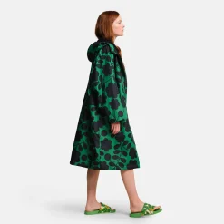 Orla Kiely - Damski płaszcz plażowy wodoodporny Changing Robe | Zielony