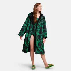 Orla Kiely - Damski płaszcz plażowy wodoodporny Changing Robe | Zielony