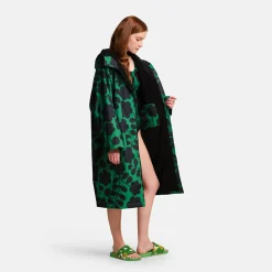 Orla Kiely - Damski płaszcz plażowy wodoodporny Changing Robe | Zielony