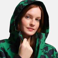 Orla Kiely - Damski płaszcz plażowy wodoodporny Changing Robe | Zielony