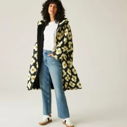 Orla Kiely - Damski płaszcz plażowy wodoodporny Changing Robe | Czarny