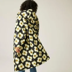 Orla Kiely - Damski płaszcz plażowy wodoodporny Changing Robe | Czarny