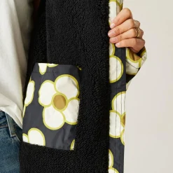 Orla Kiely - Damski płaszcz plażowy wodoodporny Changing Robe | Czarny