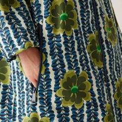 Orla Kiely - Damski płaszcz plażowy wodoodporny Changing Robe | Zielony