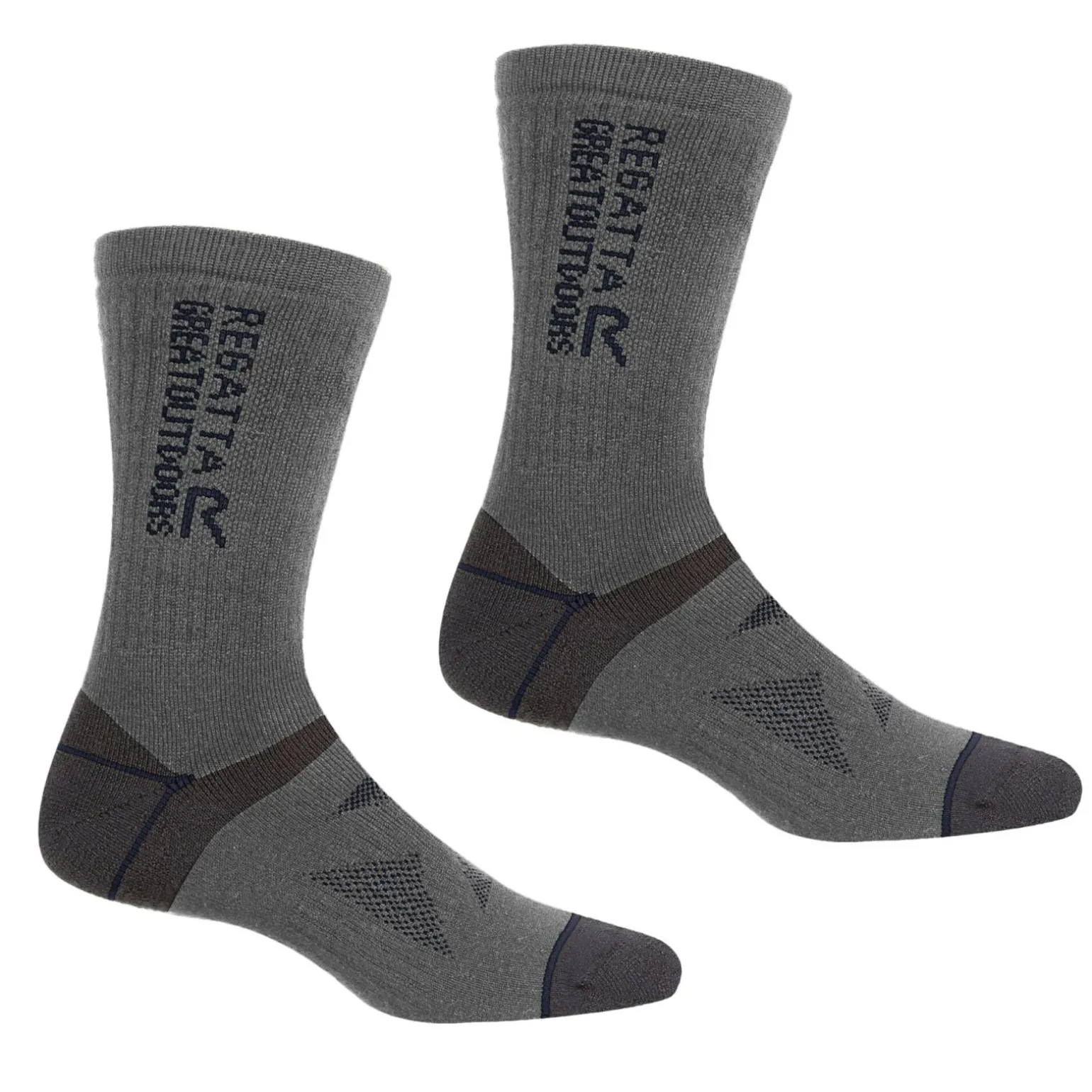 Skarpety wełniane Wool Hiker 2-pak | Szaro-granatowy