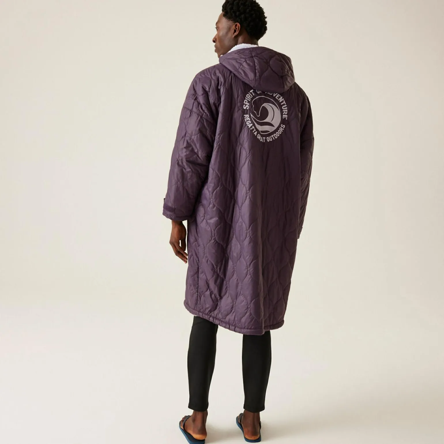 Unisex płaszcz plażowy Quilted | Fioletowy