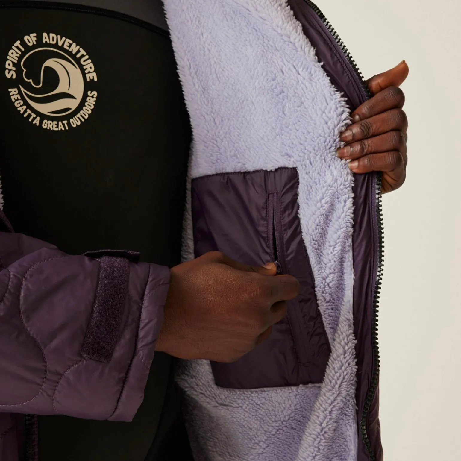 Unisex płaszcz plażowy Quilted | Fioletowy