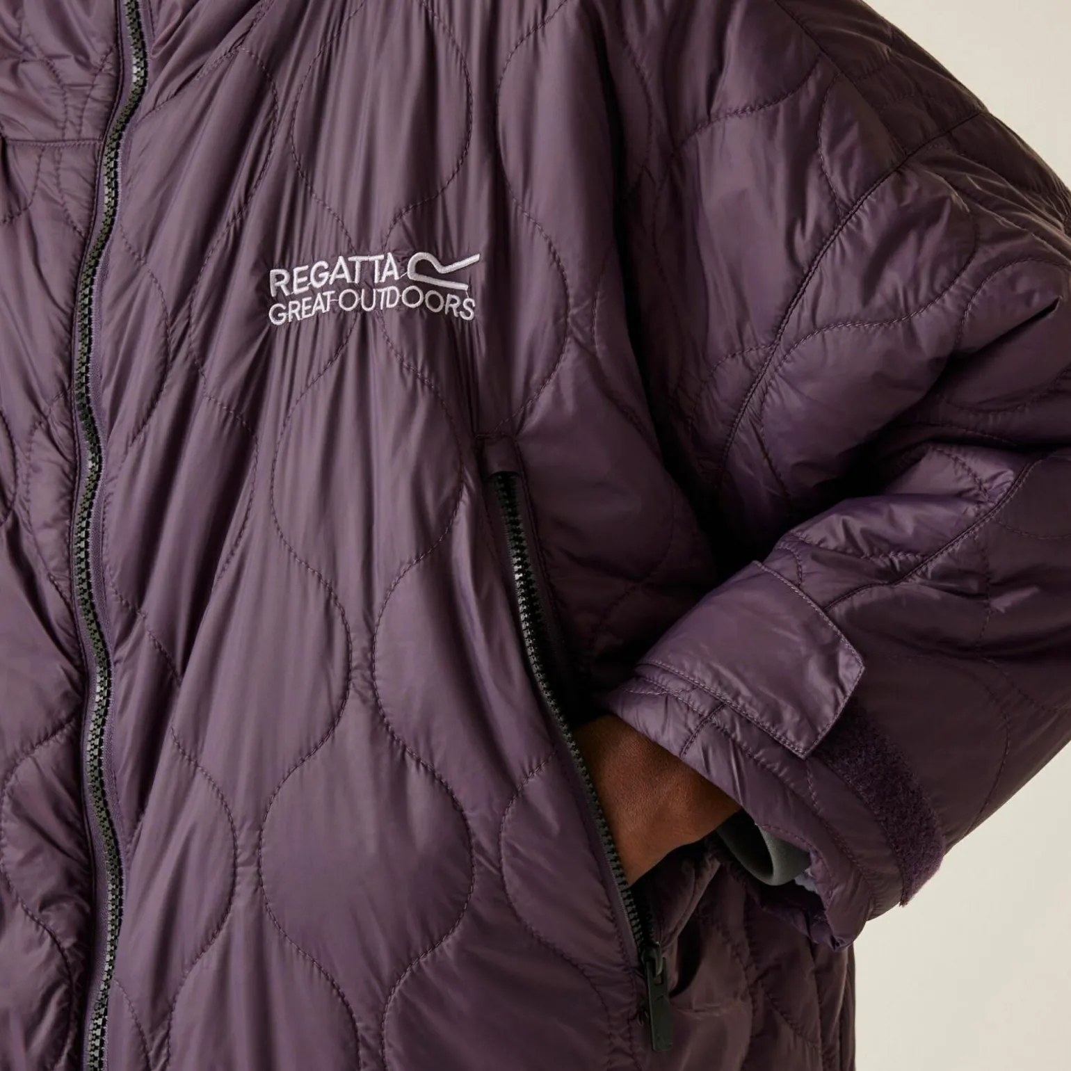 Unisex płaszcz plażowy Quilted | Fioletowy