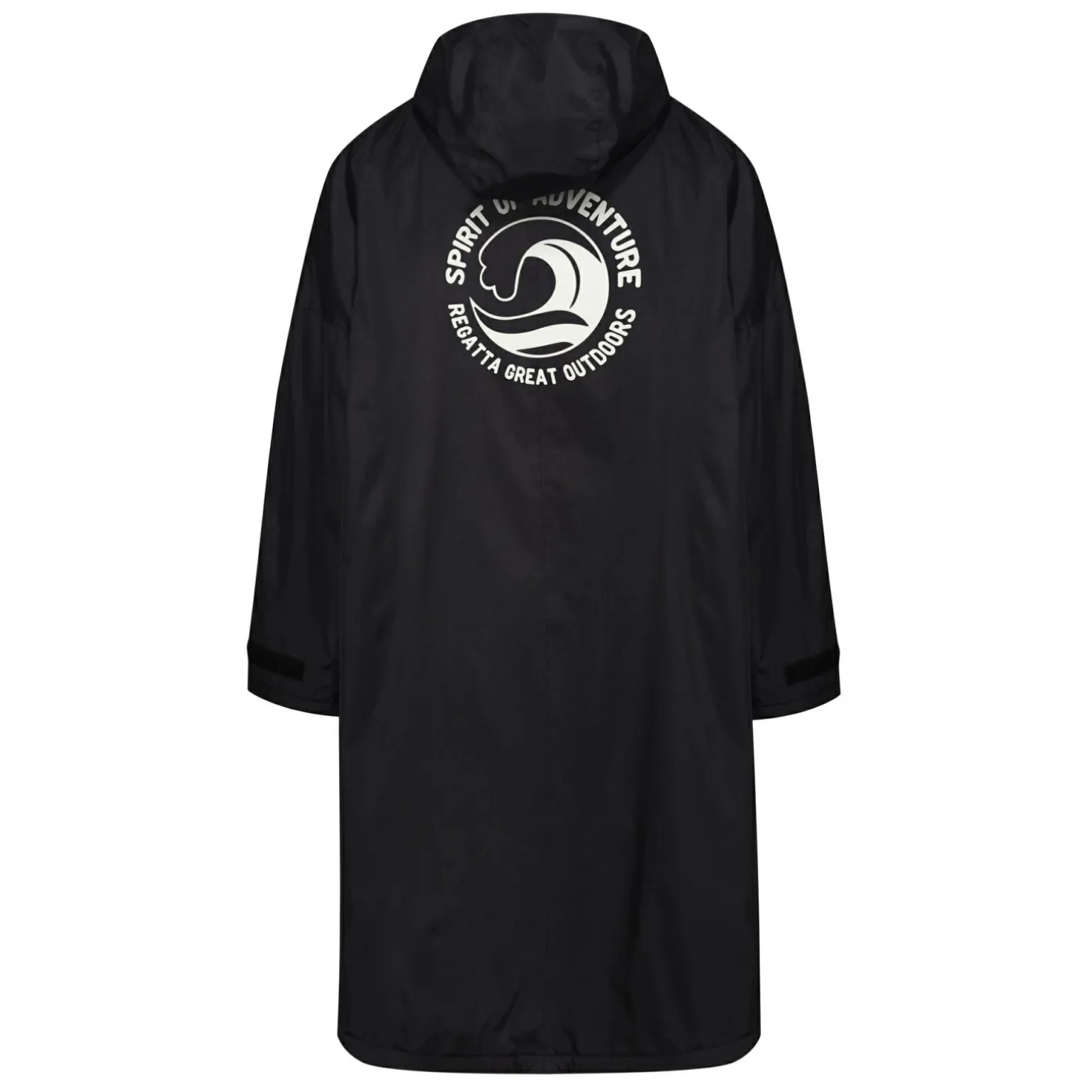 Unisex płaszcz plażowy wodoodporny Changing Robe | Czarny