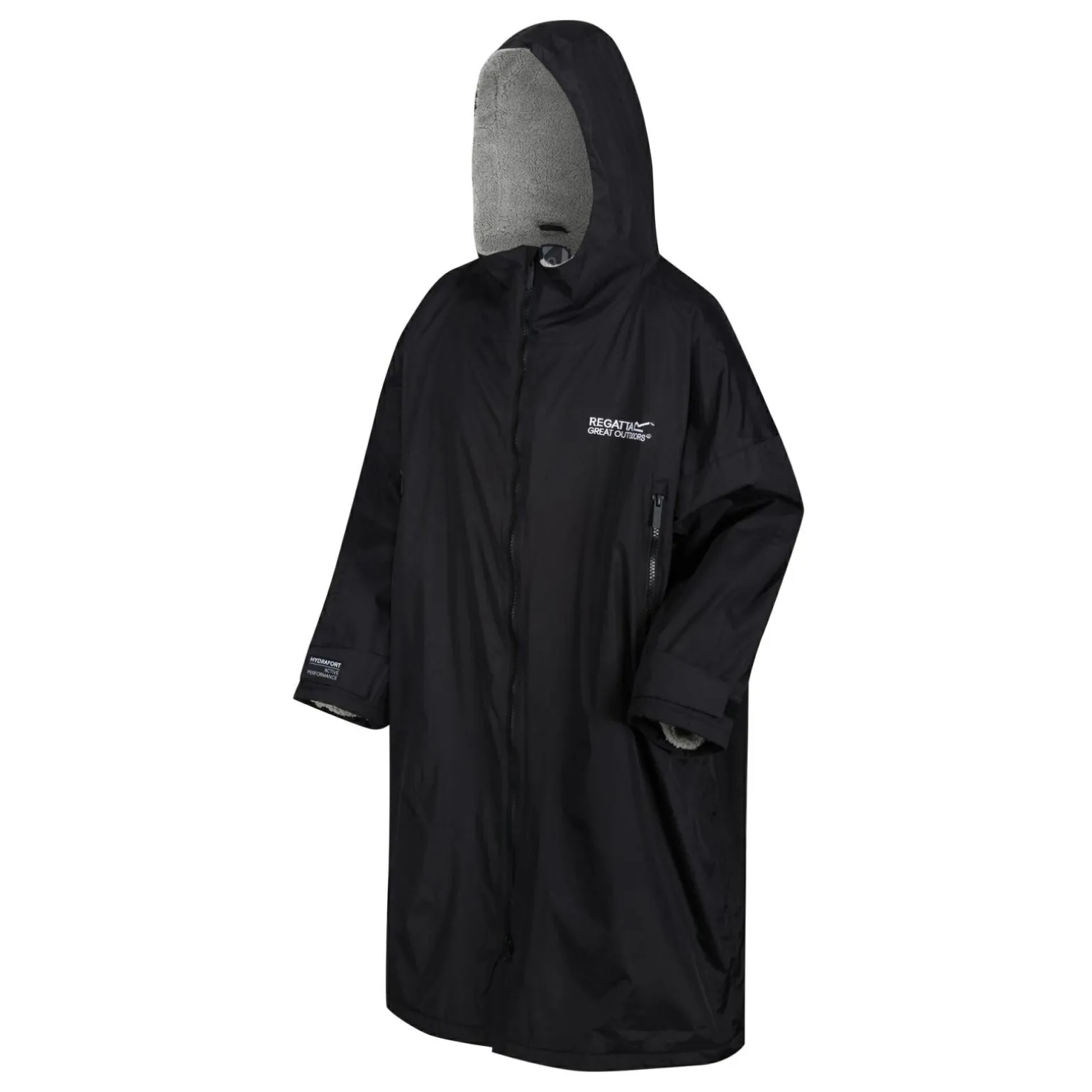 Unisex płaszcz plażowy wodoodporny Changing Robe | Czarny