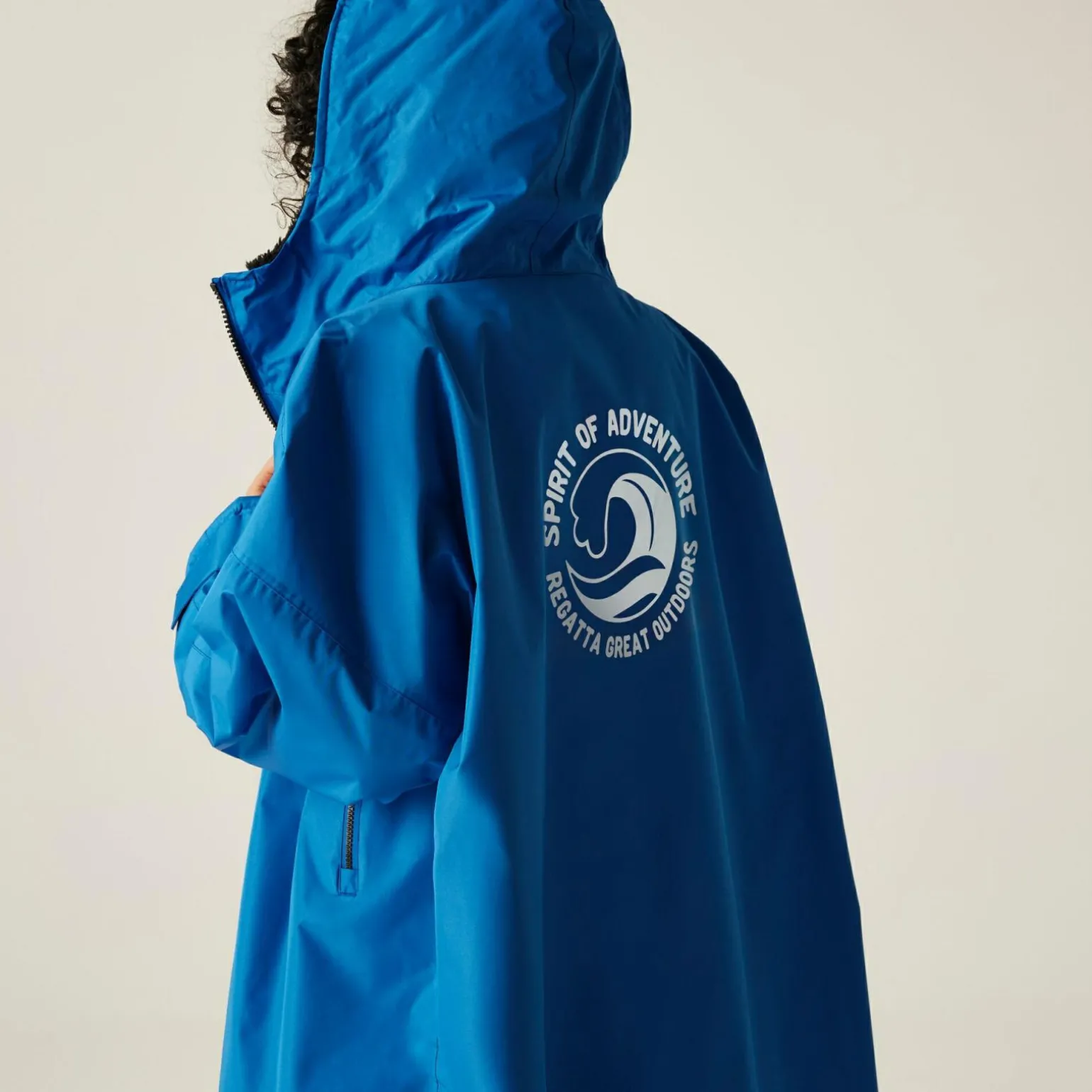 Unisex płaszcz plażowy wodoodporny Changing Robe | Niebieski