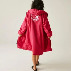 Unisex płaszcz plażowy wodoodporny Changing Robe | Różowy