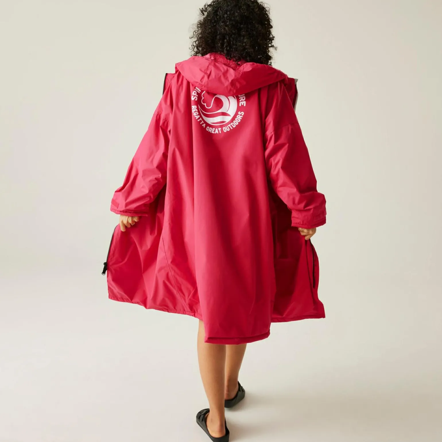 Unisex płaszcz plażowy wodoodporny Changing Robe | Różowy
