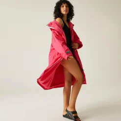 Unisex płaszcz plażowy wodoodporny Changing Robe | Różowy