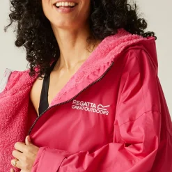Unisex płaszcz plażowy wodoodporny Changing Robe | Różowy