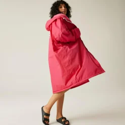 Unisex płaszcz plażowy wodoodporny Changing Robe | Różowy